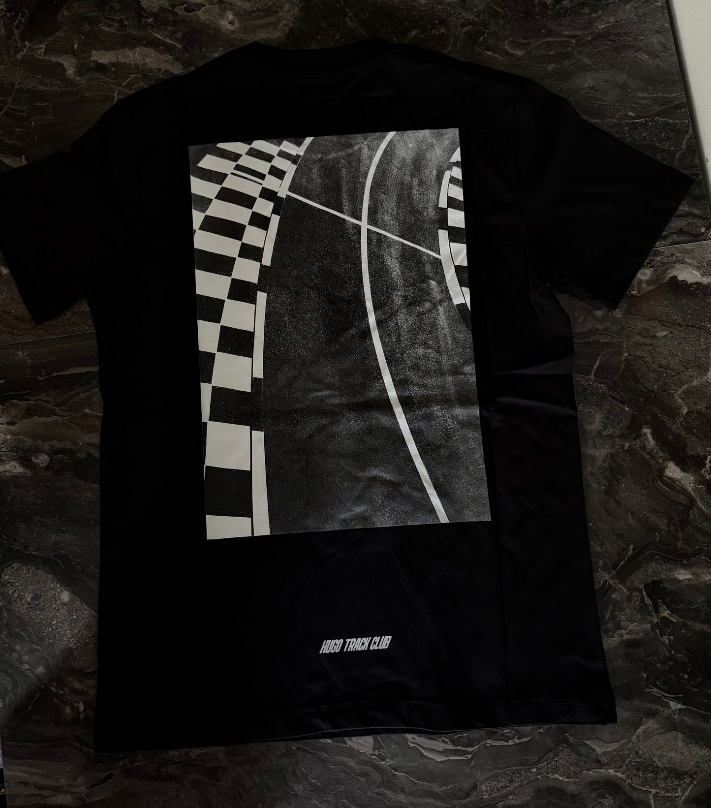 Track Grafik Detaylı Siyah Tişört