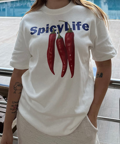 Spicy Life Baskılı Unisex Tişört