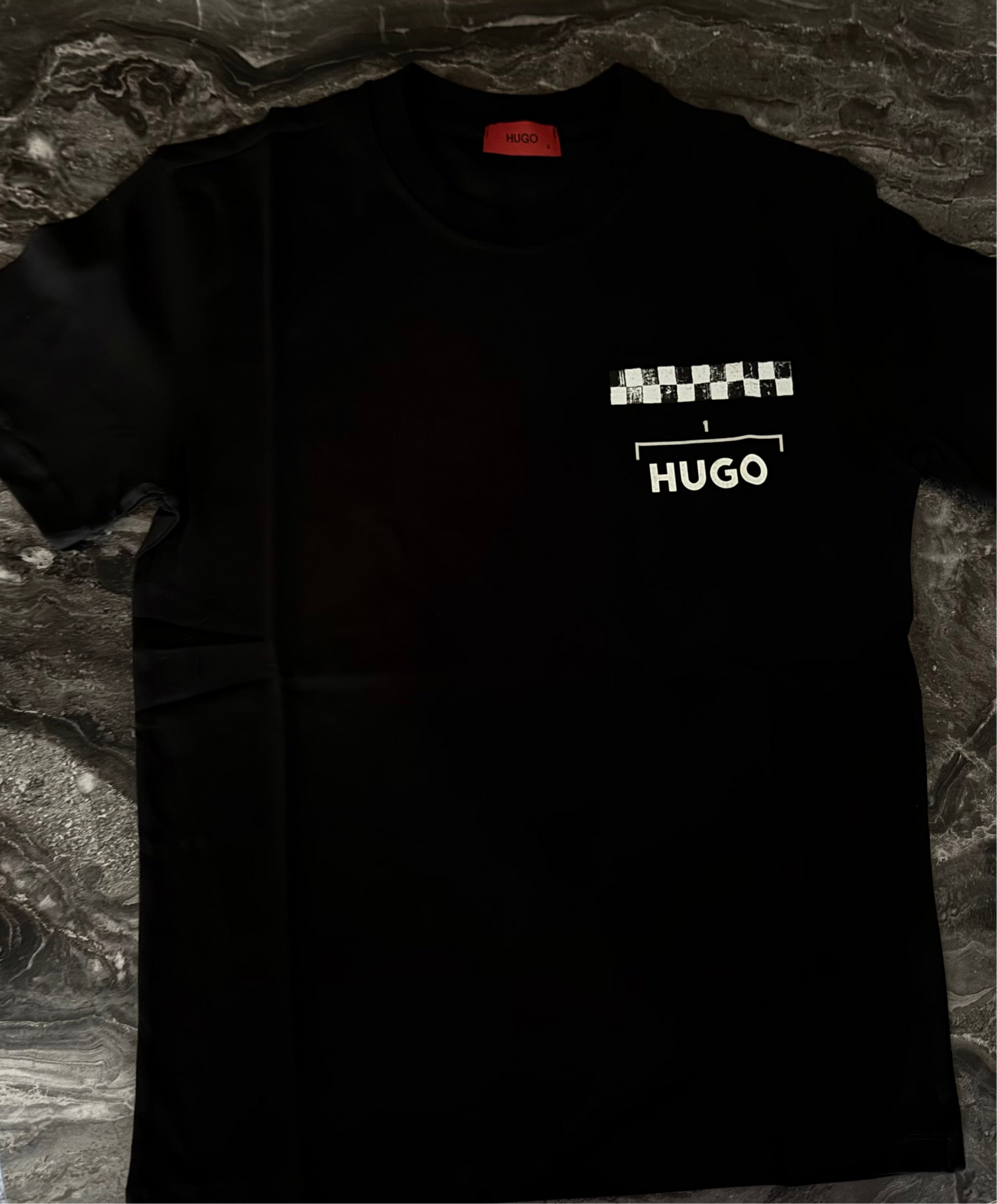 Track Grafik Detaylı Siyah Tişört